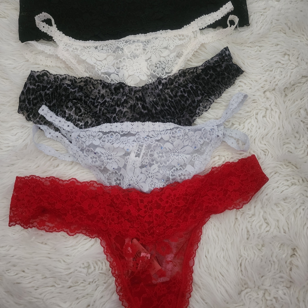 Victoria's Secret Lace Panty Set - Red, White, Black, Gray For All  Fife pieces